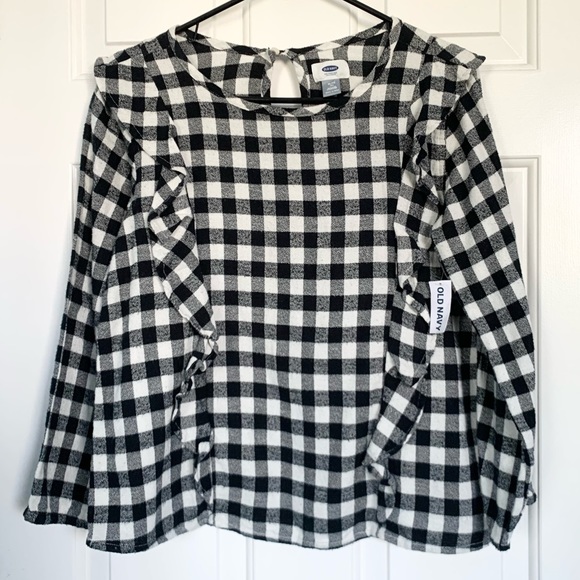 Old Navy Tops - Old Navy Gingham Ruffle Top NWT